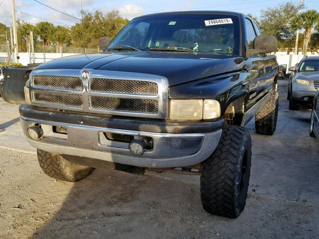 1B7HF13Z3WJ103739 - 1998 DODGE RAM 1500 BLACK photo 2