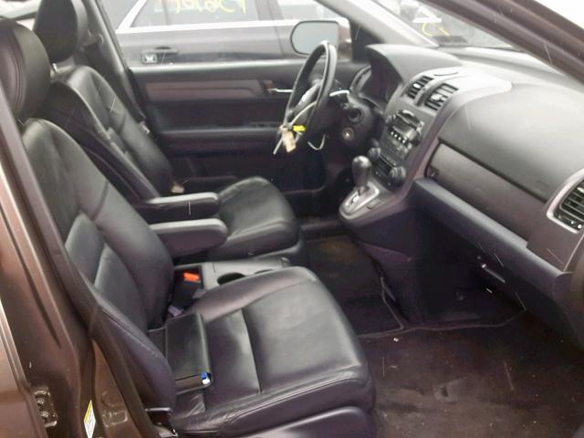 5J6RE38789L018134 - 2009 HONDA CR-V EXL GRAY photo 5