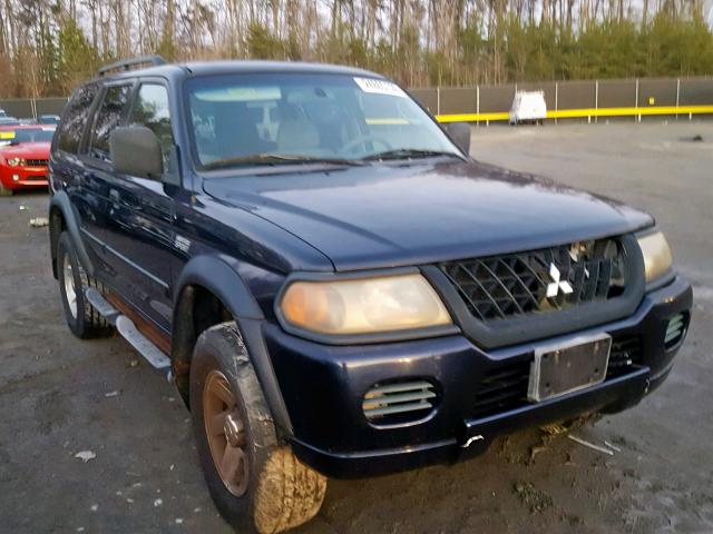 JA4MT21H22J067120 - 2002 MITSUBISHI MONTERO SP BLUE photo 1