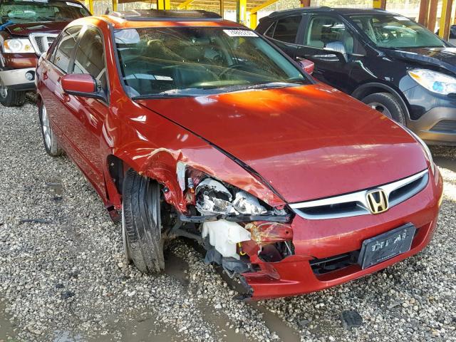 1HGCM66827A034206 - 2007 HONDA ACCORD EX BURGUNDY photo 1