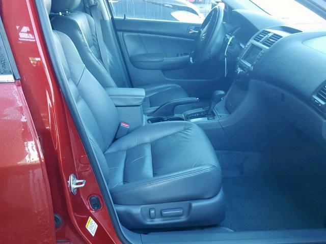 1HGCM66827A034206 - 2007 HONDA ACCORD EX BURGUNDY photo 5