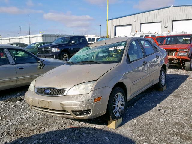 1FAFP34N07W254561 - 2007 FORD FOCUS ZX4 TAN photo 2