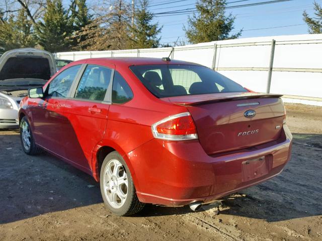 1FAHP36N69W270711 - 2009 FORD FOCUS SES RED photo 3