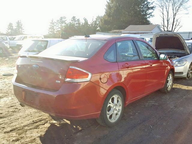 1FAHP36N69W270711 - 2009 FORD FOCUS SES RED photo 4