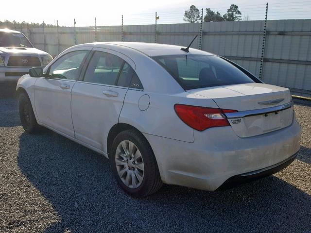 1C3CCBAB3DN686323 - 2013 CHRYSLER 200 LX WHITE photo 3