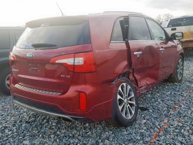 5XYKW4A71FG581151 - 2015 KIA SORENTO SX BURGUNDY photo 4