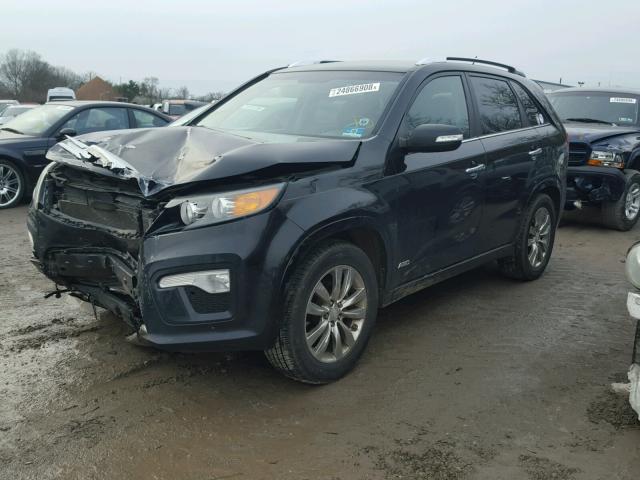 5XYKWDA28BG101394 - 2011 KIA SORENTO SX BLACK photo 2