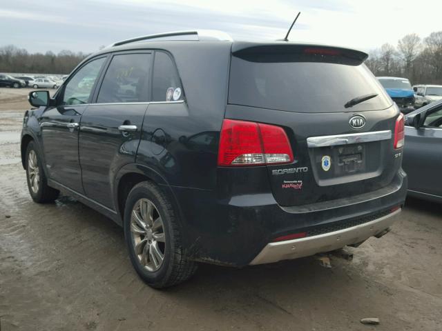 5XYKWDA28BG101394 - 2011 KIA SORENTO SX BLACK photo 3