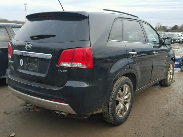 5XYKWDA28BG101394 - 2011 KIA SORENTO SX BLACK photo 4