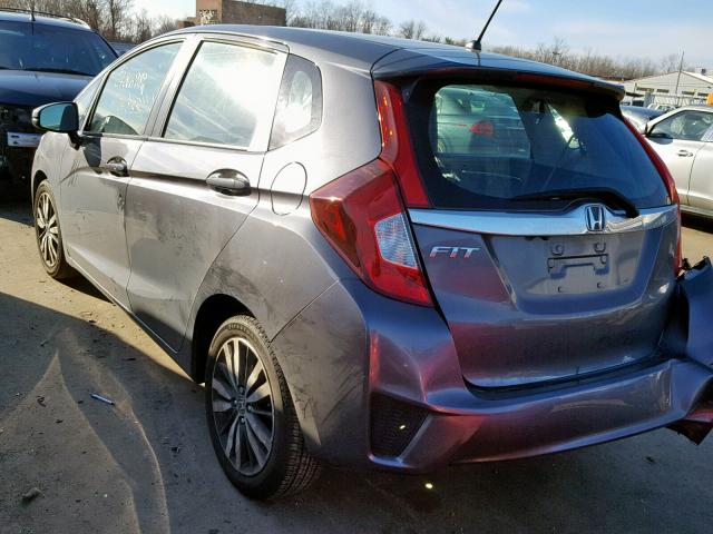 3HGGK5G77HM703386 - 2017 HONDA FIT EX GRAY photo 3