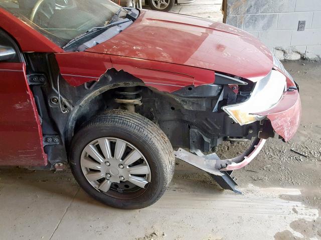 1G8AJ52F95Z165915 - 2005 SATURN ION LEVEL BURGUNDY photo 10