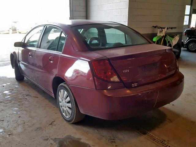 1G8AJ52F95Z165915 - 2005 SATURN ION LEVEL BURGUNDY photo 3