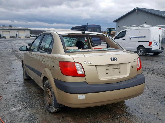 KNADE223396552377 - 2009 KIA RIO BASE GOLD photo 3