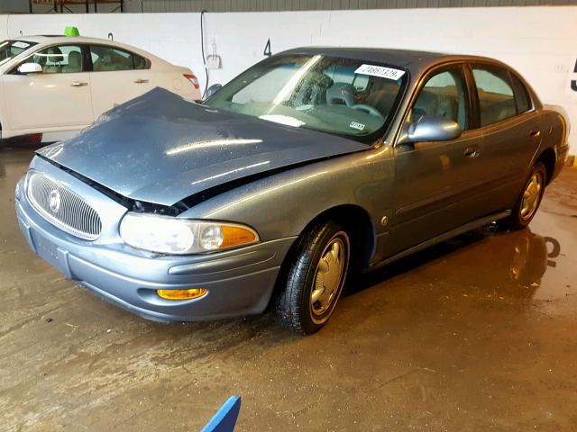 1G4HP54K9YU277110 - 2000 BUICK LESABRE CU BLUE photo 2