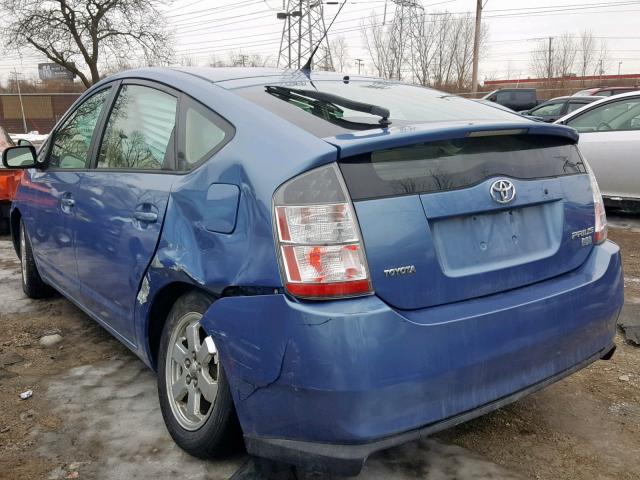 JTDKB20U140075183 - 2004 TOYOTA PRIUS BLUE photo 3