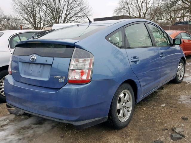 JTDKB20U140075183 - 2004 TOYOTA PRIUS BLUE photo 4