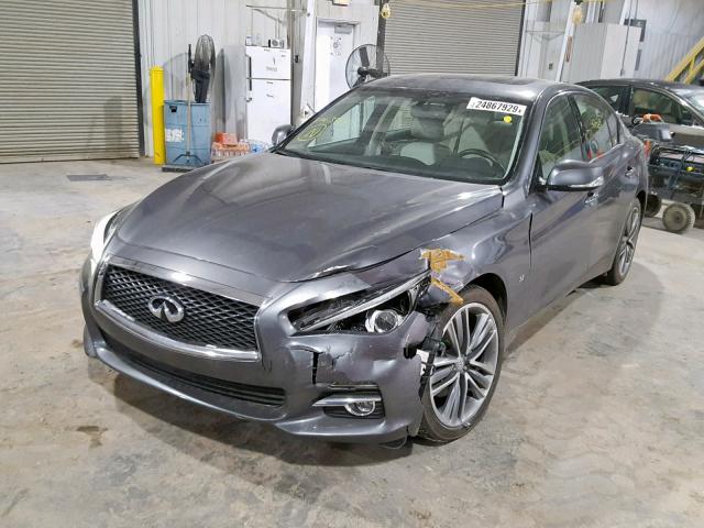 JN1BV7AR9FM398510 - 2015 INFINITI Q50 BASE GRAY photo 2