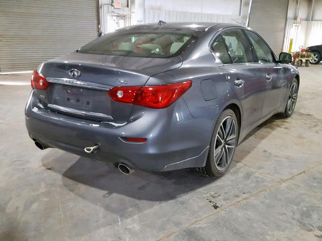 JN1BV7AR9FM398510 - 2015 INFINITI Q50 BASE GRAY photo 4