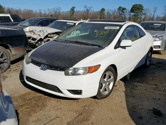 2HGFG12848H542144 - 2008 HONDA CIVIC EX WHITE photo 2