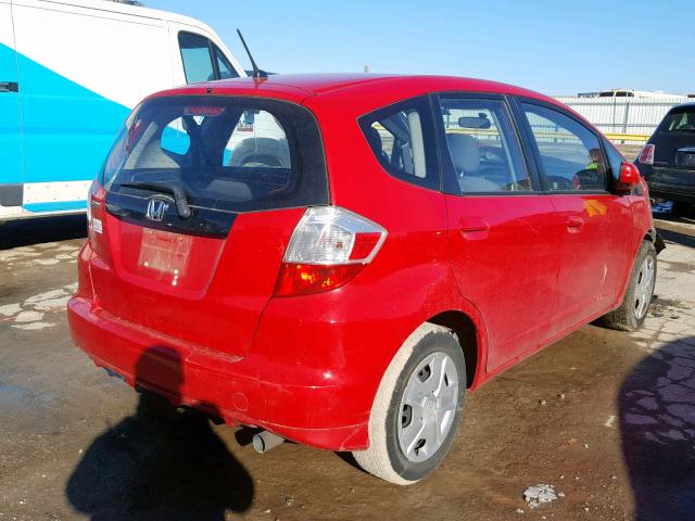 JHMGE8H31CC023351 - 2012 HONDA FIT RED photo 4