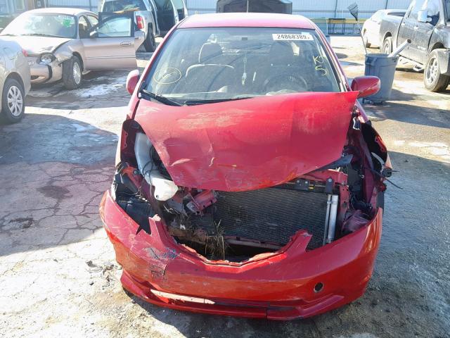 JHMGE8H31CC023351 - 2012 HONDA FIT RED photo 9