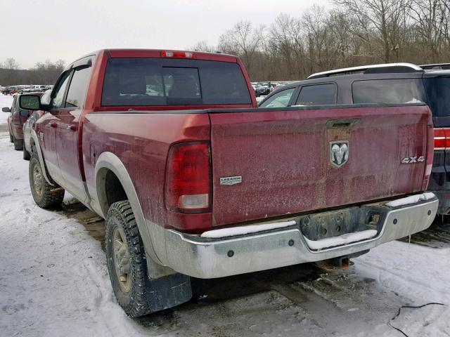 3D7UT2CL9BG561571 - 2011 DODGE RAM 2500 MAROON photo 3