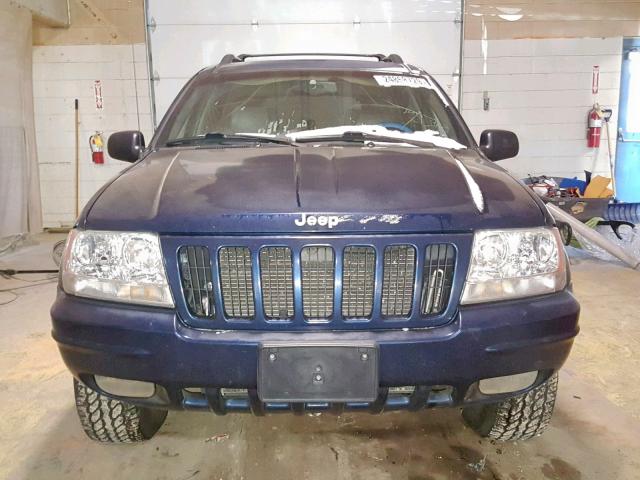 1J4GW58N1YC116791 - 2000 JEEP GRAND CHER BLUE photo 9