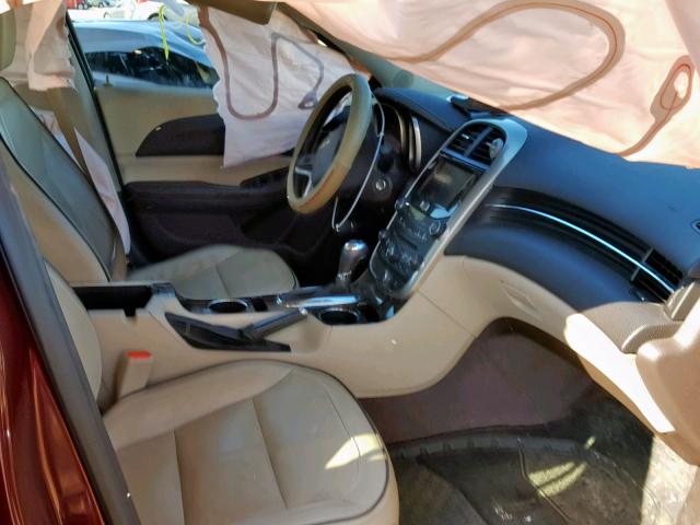 1G11G5SX5FF102089 - 2015 CHEVROLET MALIBU LTZ 栗色 照片 5