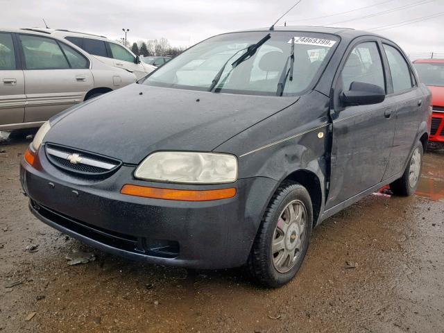 KL1TG52695B310285 - 2005 CHEVROLET AVEO LT BLACK photo 2