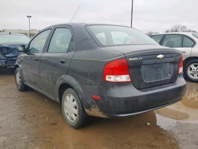 KL1TG52695B310285 - 2005 CHEVROLET AVEO LT BLACK photo 3