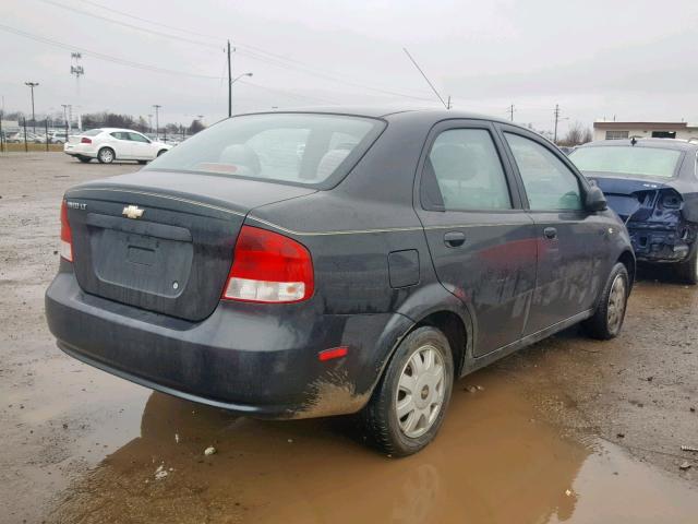 KL1TG52695B310285 - 2005 CHEVROLET AVEO LT BLACK photo 4