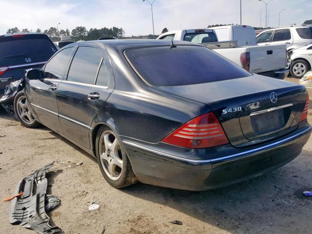 WDBNG83J43A334209 - 2003 MERCEDES-BENZ S 430 4MAT BLACK photo 3