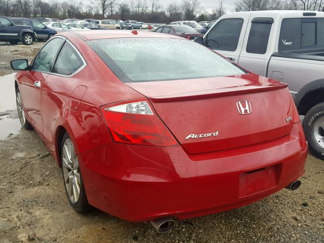 1HGCS21808A004564 - 2008 HONDA ACCORD EXL RED photo 3