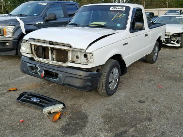 1FTYR10D65PA58498 - 2005 FORD RANGER WHITE photo 2