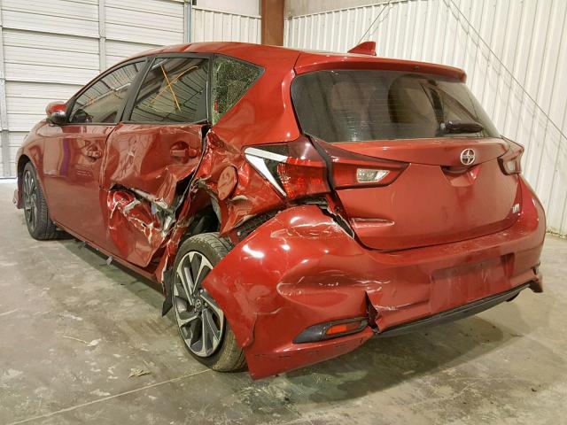 JTNKARJE9GJ516118 - 2016 TOYOTA SCION IM RED photo 3