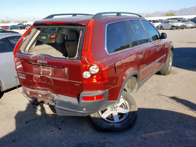 YV4CM592961308030 - 2006 VOLVO XC90 BURGUNDY photo 4