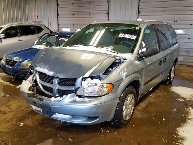 1D4GP24R63B341171 - 2003 DODGE GRAND CARA BLUE photo 2