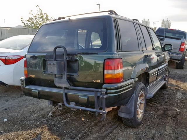 1J4GZ78Y2TC186922 - 1996 JEEP GRAND CHER GREEN photo 4