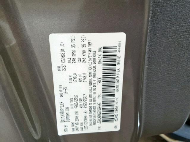 1Z3HC48N66S560447 - 2006 MITSUBISHI RAIDER XLS GRAY photo 10