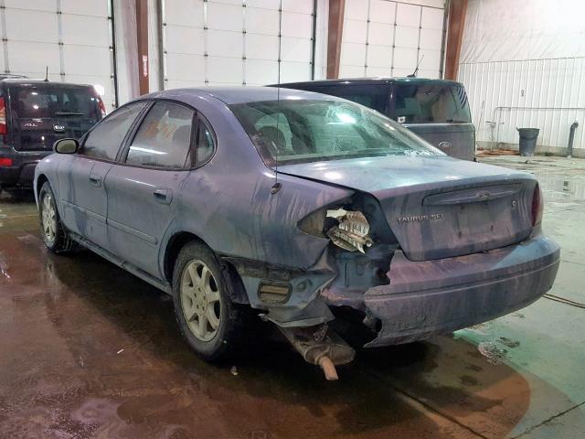 1FAFP56U06A236668 - 2006 FORD TAURUS SEL BLUE photo 3