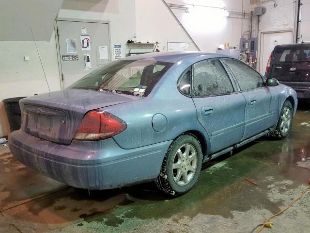 1FAFP56U06A236668 - 2006 FORD TAURUS SEL BLUE photo 4