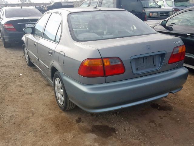 2HGEJ6670XH566922 - 1999 HONDA CIVIC LX BLUE photo 3