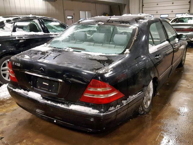 WDBNG70J5YA044793 - 2000 MERCEDES-BENZ S 430 BLACK photo 4