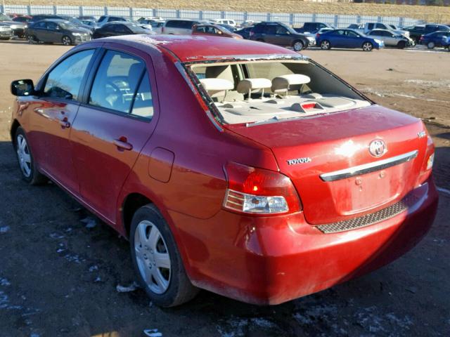 JTDBT923671064589 - 2007 TOYOTA YARIS RED photo 3