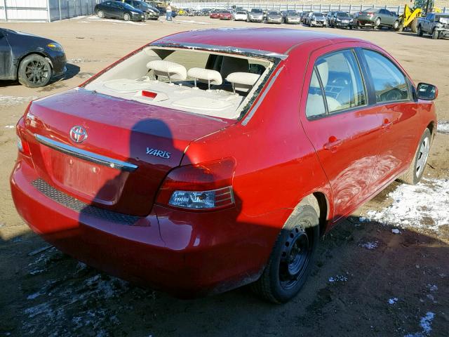 JTDBT923671064589 - 2007 TOYOTA YARIS RED photo 4