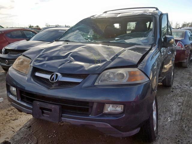 2HNYD18286H515409 - 2006 ACURA MDX BLUE photo 10