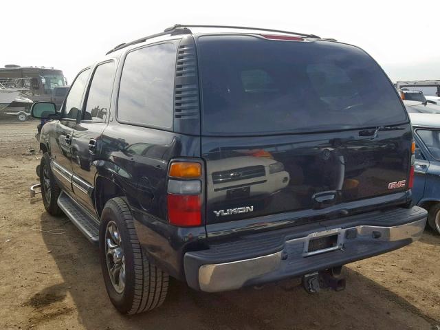 1GKEC13T05R135334 - 2005 GMC YUKON BLACK photo 3