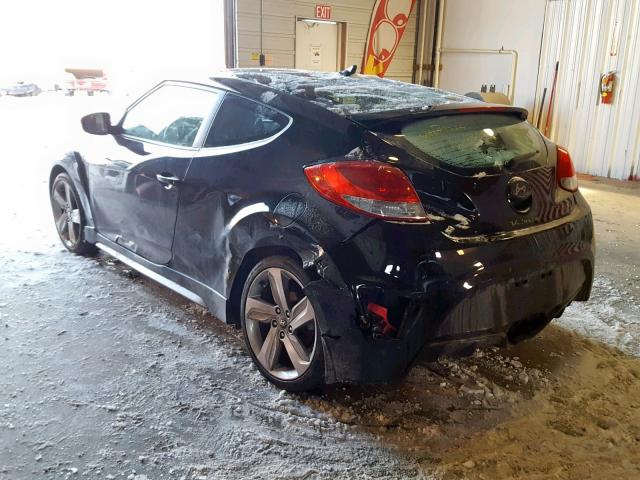 KMHTC6AE3DU176438 - 2013 HYUNDAI VELOSTER T BLACK photo 3