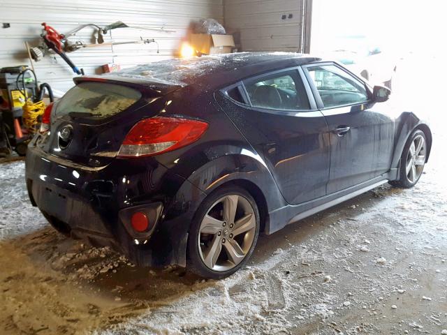 KMHTC6AE3DU176438 - 2013 HYUNDAI VELOSTER T BLACK photo 4