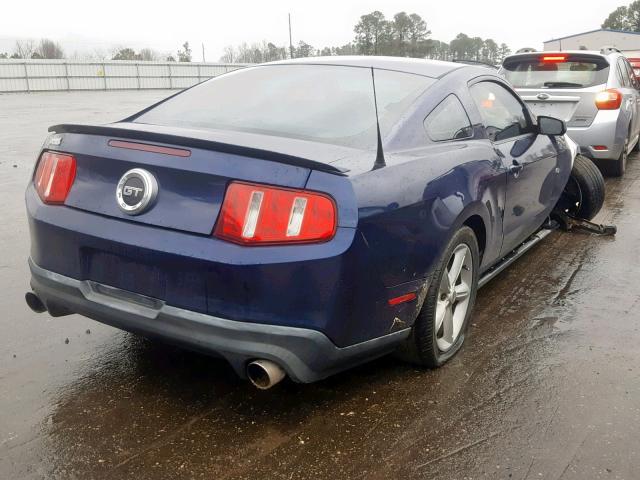 1ZVBP8CF9B5137525 - 2011 FORD MUSTANG GT BLUE photo 4